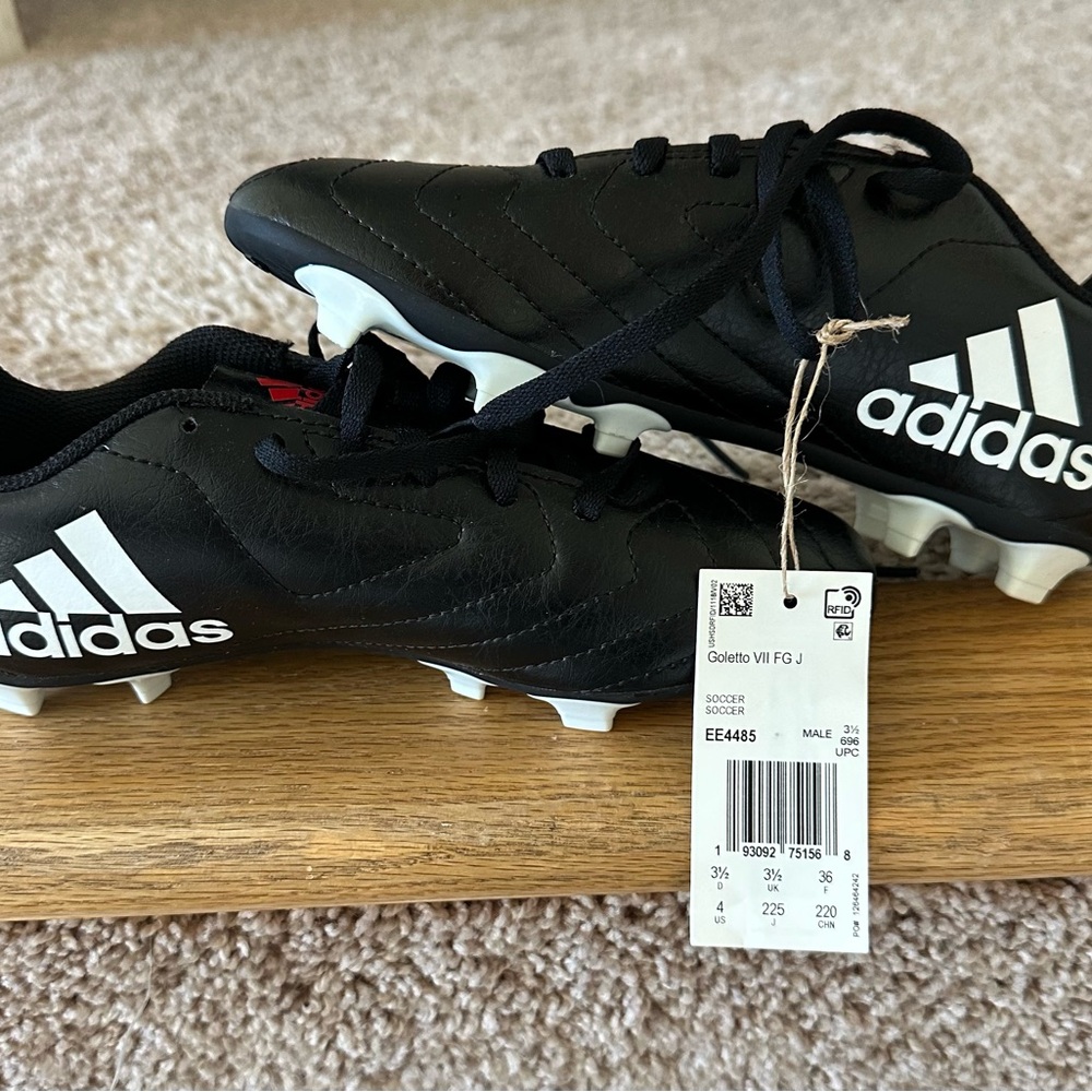Adidas Black and White Soccer Shoes